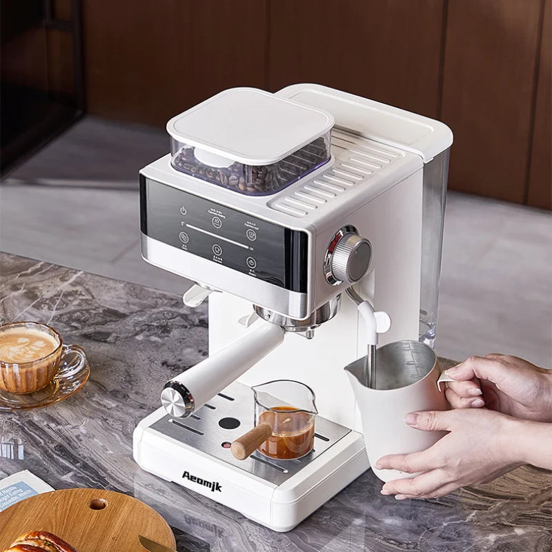 Semi-automatic Grinding and Extraction Espresso Machine, Steam milk espresso coffee machine, Can Extract Cold/hot Coffee