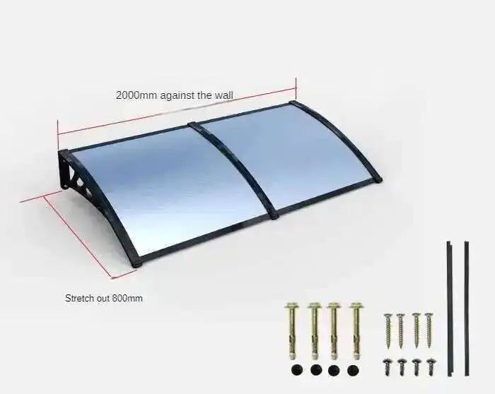 Fashionable Aluminum-plastic Panel Awnings for Outdoor Rainproof UV-proof Silent Awning Modern Simple Awnings for Door Head