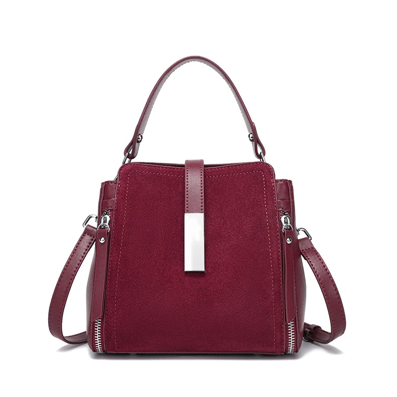 Winter Vintage Suede Leather Women’s Bag – Luxury Cowhide Design Elegant shoulder and crossbody handbag with a timeless vintage look. Soft, durable, and perfect for stylish winter wear.