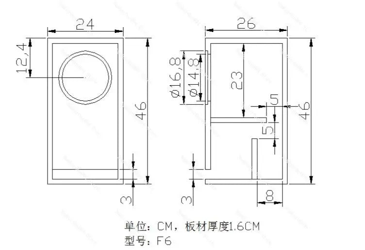 6.5 inch full frequency HIFI speaker, home DIY speaker unit F6, one pair