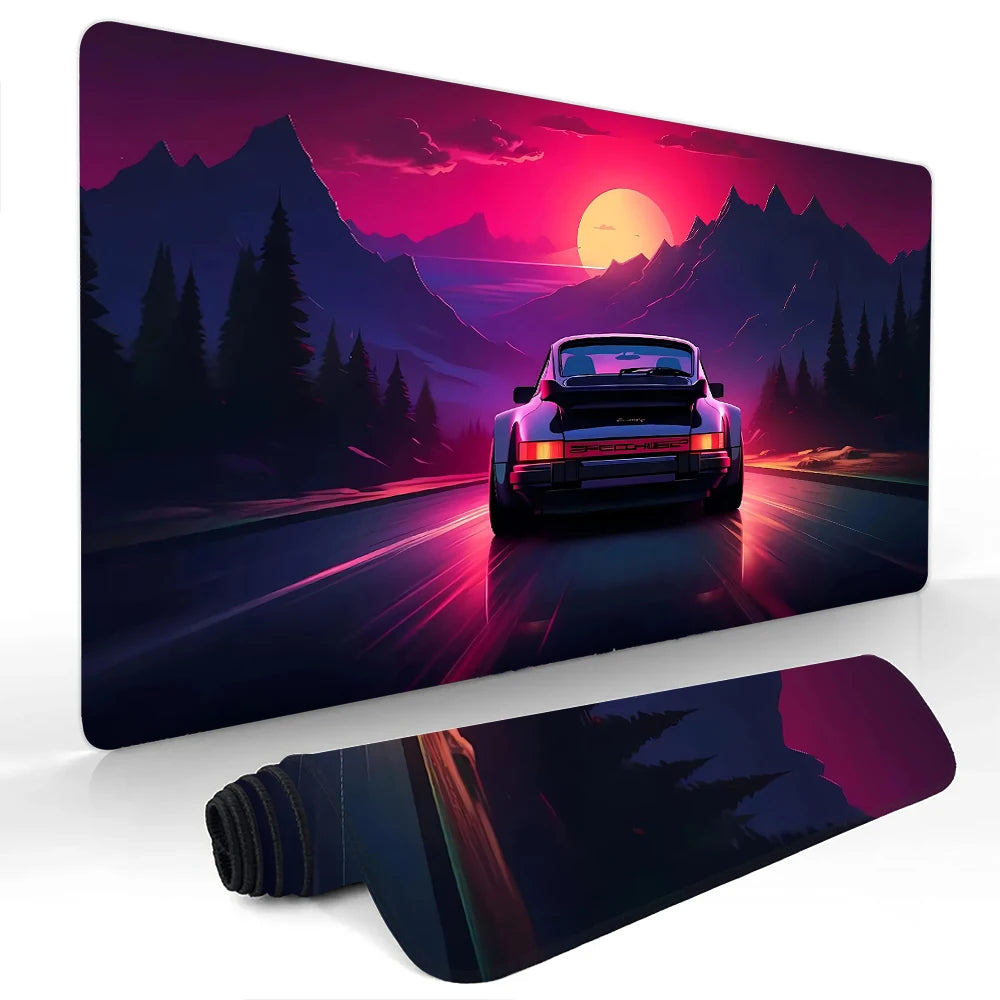 Red classic performance car Mouse Pad Desk Mat Non-Slip Gaming mats pc accessories keyboard mousepad Office carpet Extended pad