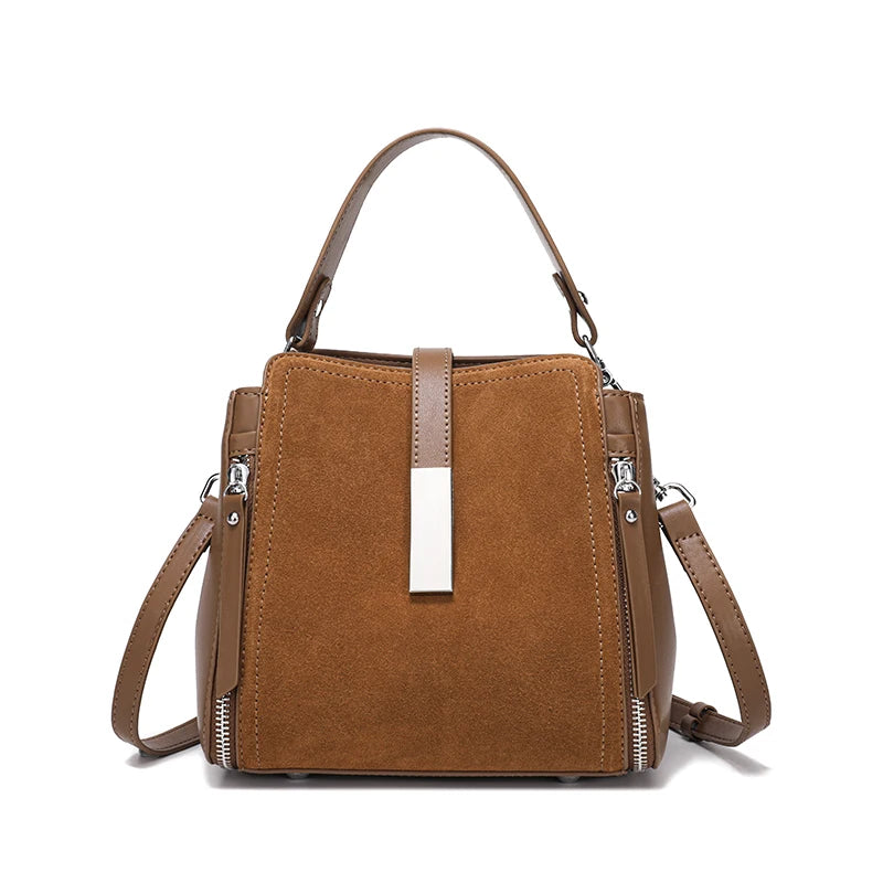 Winter Vintage Suede Leather Women’s Bag – Luxury Cowhide Design Elegant shoulder and crossbody handbag with a timeless vintage look. Soft, durable, and perfect for stylish winter wear.