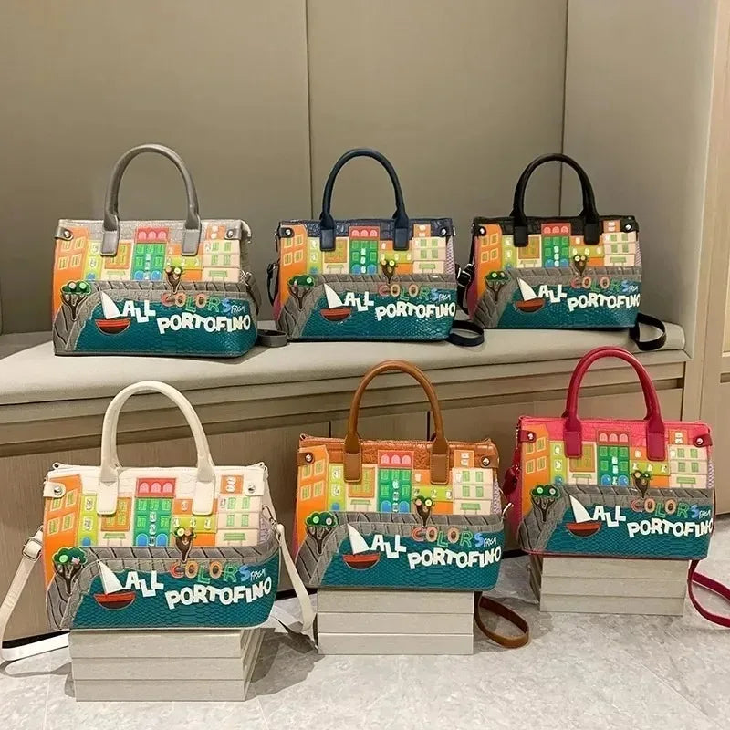 High-Quality Women’s Shoulder Bag Fashion.Features creative 3D embroidery design with a youthful, stylish look. Versatile crossbody bag perfect for everyday wear.