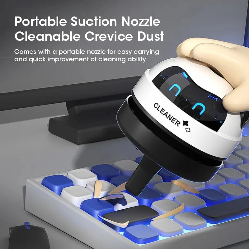 Handheld Mini Vacuum Cleaner - USB Rechargeable Cordless Desktop Dust & Crumbs Sweeper for Home/Office/Keyboard