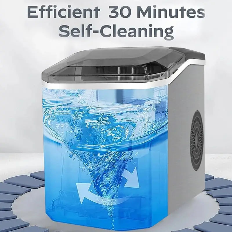 Electric Ice Maker 220 V for Bar Home Kitchen Office Bullet cylindrical Cube Maker via Scoop Automatic Mini Ice Making Machine