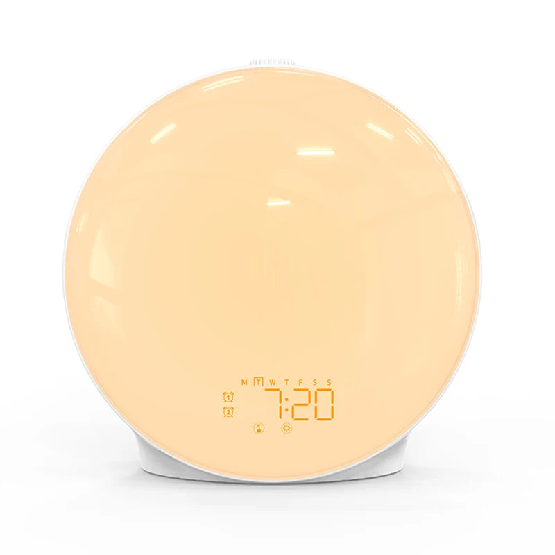 Wake Up Light Alarm Clock Sunrise/Sunset Simulation Digital Clock with Night Light FM Radio Desk Clocks Niditon