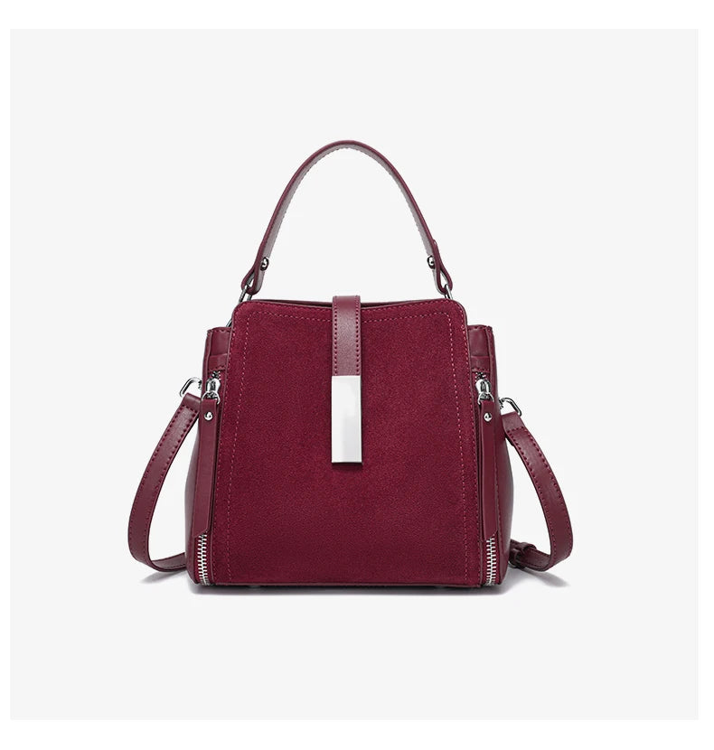 Winter Vintage Suede Leather Women’s Bag – Luxury Cowhide Design Elegant shoulder and crossbody handbag with a timeless vintage look. Soft, durable, and perfect for stylish winter wear.