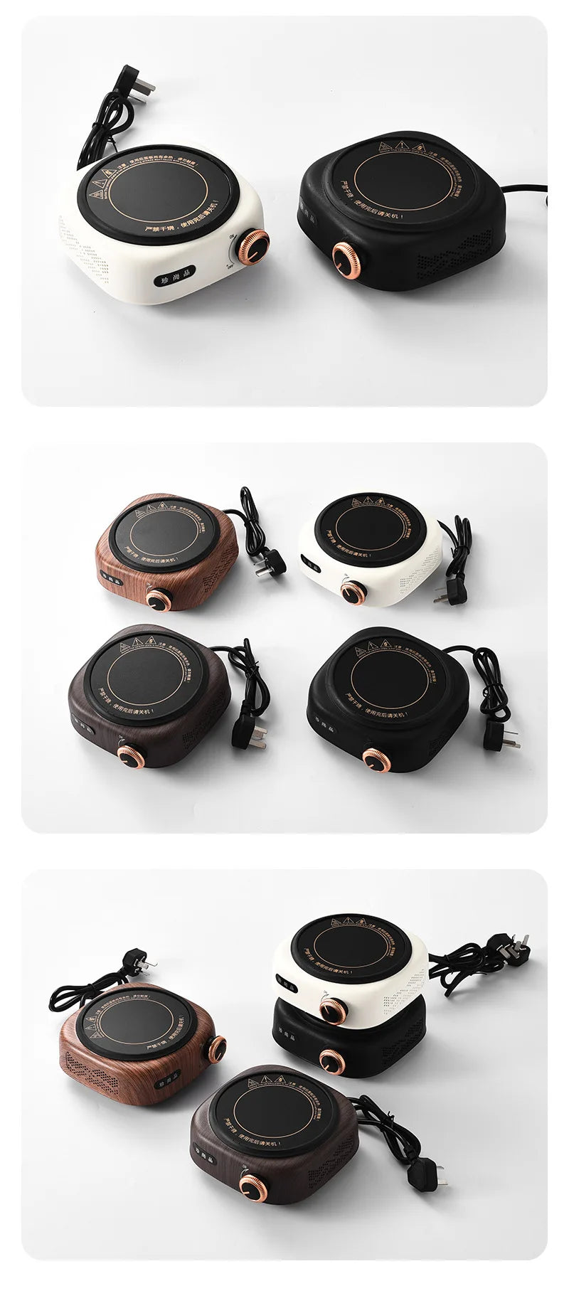 New Electric Ceramic Stove with Right Side Knob Indoor Tea Kettle Home Use Tea Boiler Small Electric Kettle Quiet Tea Stove