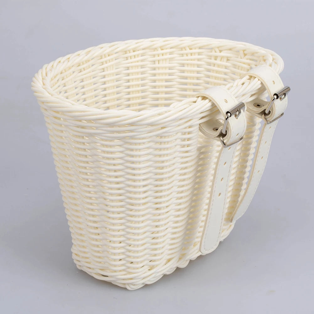 Kids Bike Basket Cycling Handlebar Pouch Bicycle Wicker Baskets Child Scooter Front Storage Basket Children Bike Carrier Bags