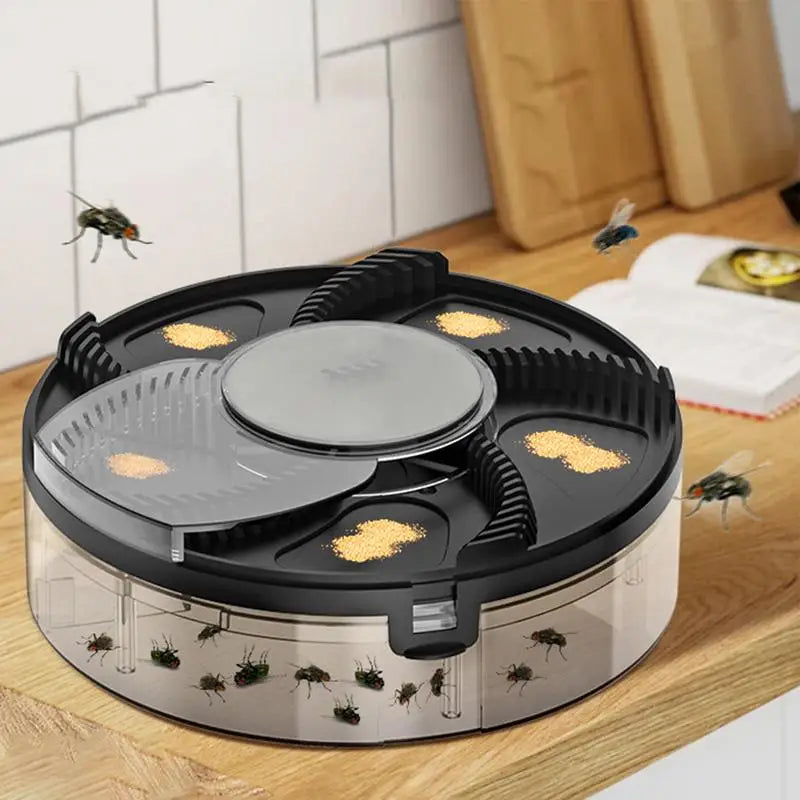 Automatic Fly Catcher Electric Fly Trap Catcher Device Indoor Rechargeable Rotating Repel Tool Household Flying Control For Gnat