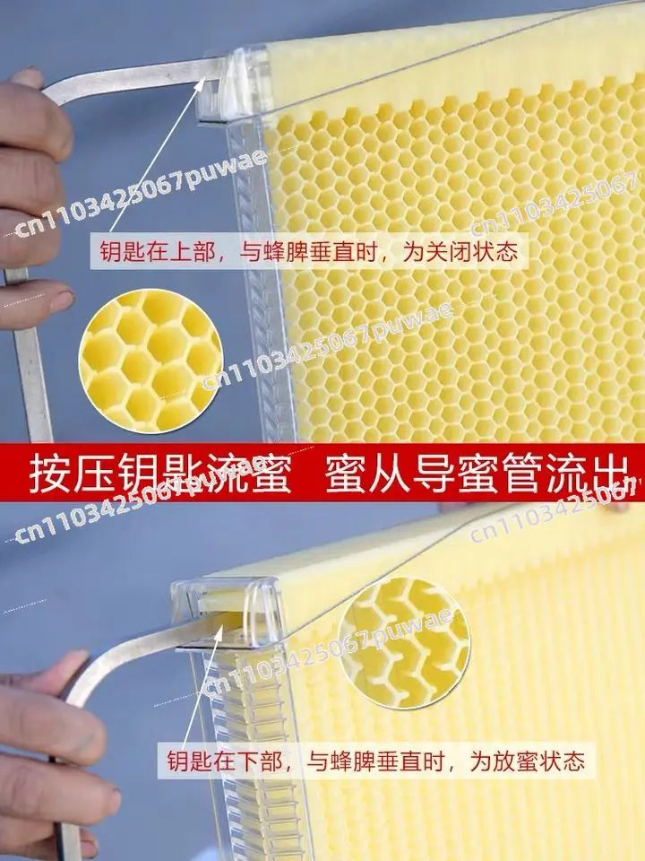 Automatic Honey Flow Hive - Complete Beekeeping Equipment with 7 Plastic Bee Frames