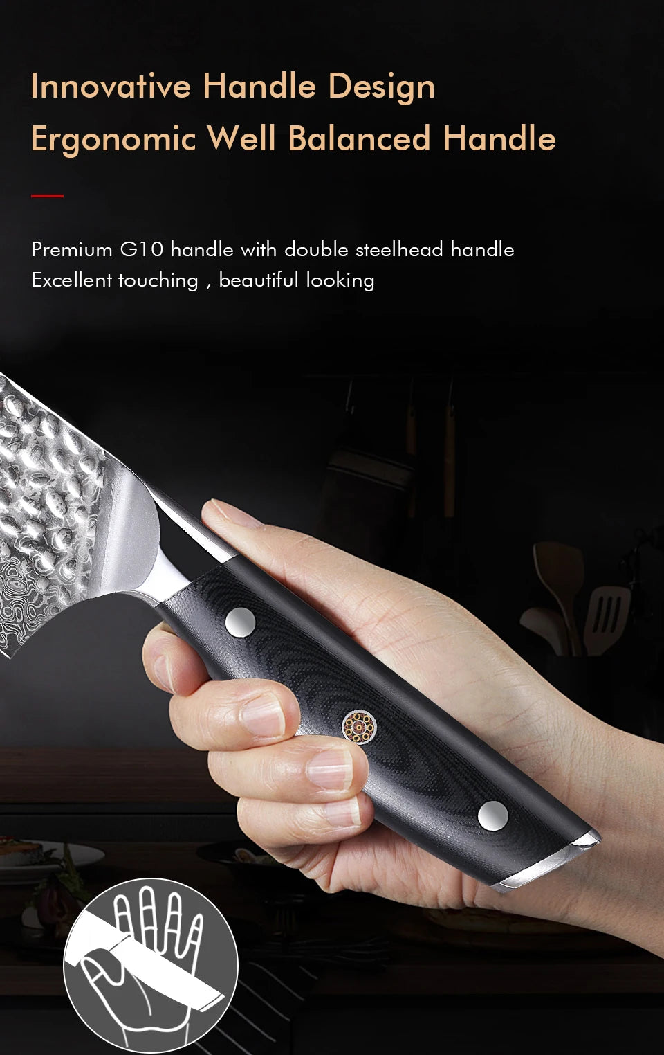 MOSTODOZO 6-inch Japanese Style Bunka Knife Damascus Steel Slicer Meat Utility Fruit Professional Kitchen Kiritsuke Chef Knives