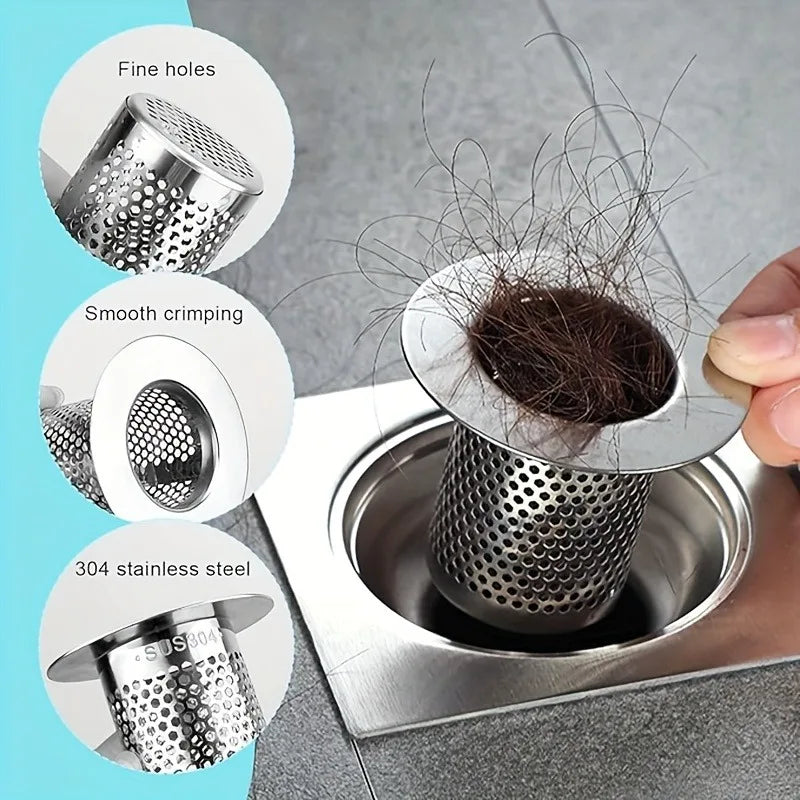 1pc Drain Filter , Bathroom Sink & Shower Drain Catcher, Suitable for Kitchen and Bathroom Drain Protection
