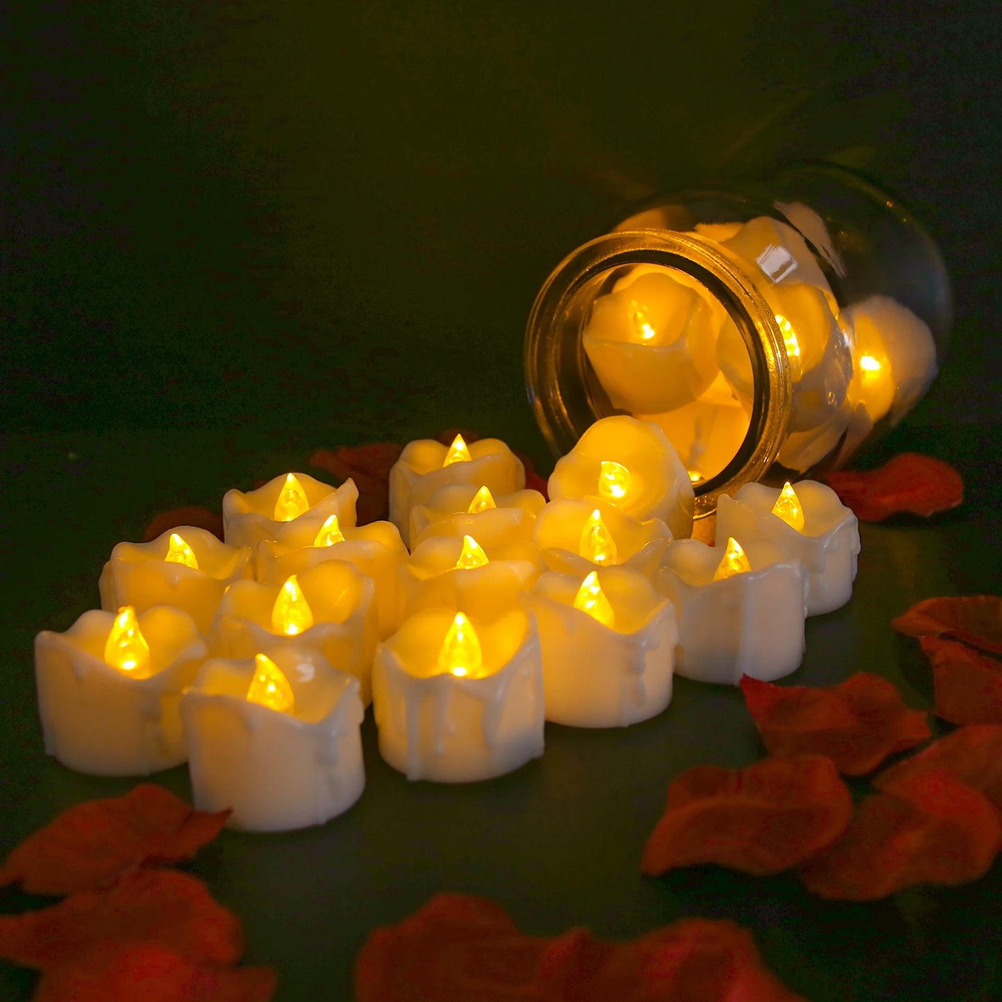Flameless LED Tealight Candles with Remote Timer
Battery-operated votive candles perfect for weddings, holidays, and everyday décor.