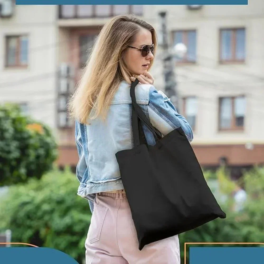 3/6 Pcs Blank Tote Bags 30x40cm for DIY Crafts, Painting, Shopping, and Grocery Use