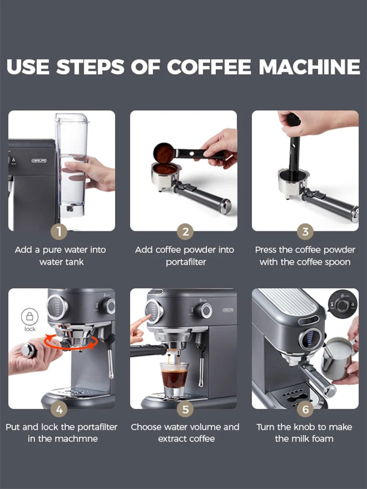 Cafelffe 4in1 Cappuccino Coffee Machine Dolce gusto Nes Capsule Espresso Maker ESE Pod Ground Gift for Lover,Dad,Mom Cafetera