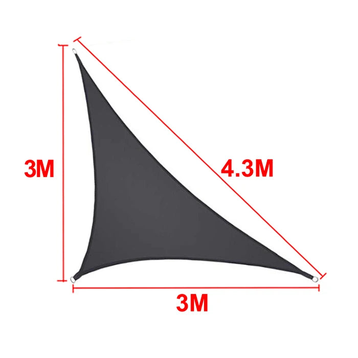 Black All size Waterproof Sun Shade Sail Square Rectangle Garden Terrace Canopy Pool Shade Triangle Camp Hiking Yard Awning
