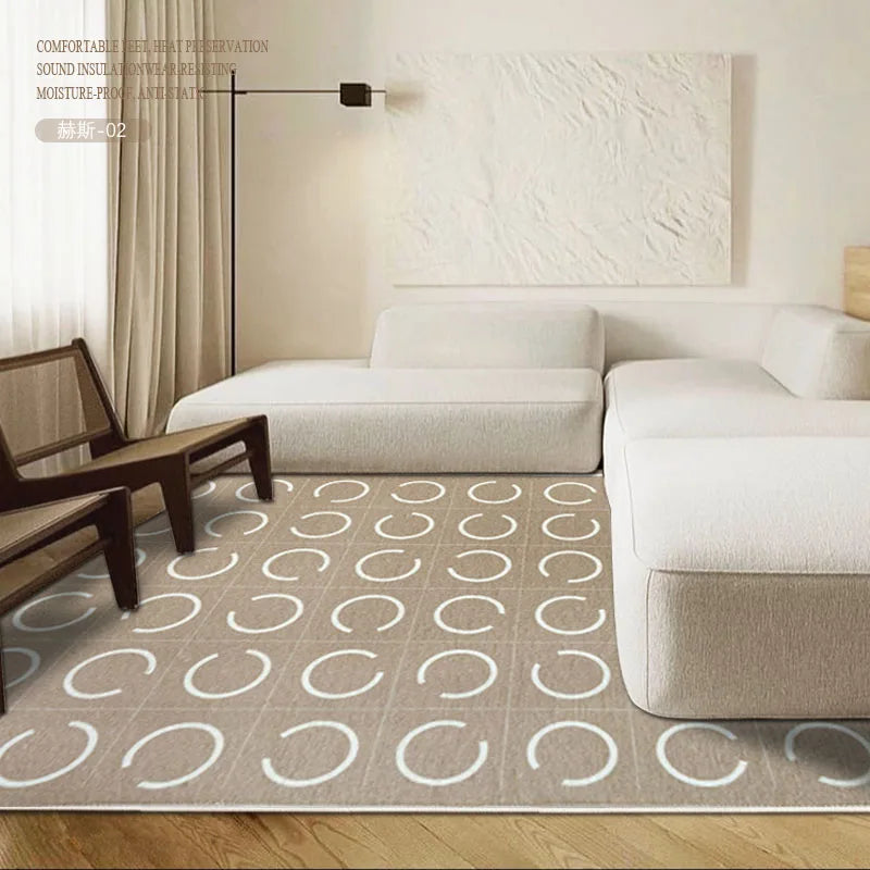 French Retro Rugs for Bedroom Checkerboard Living Room Decoration Carpet Ins Wind Plaid Bedside Floor Mat Large Area Plush Rug