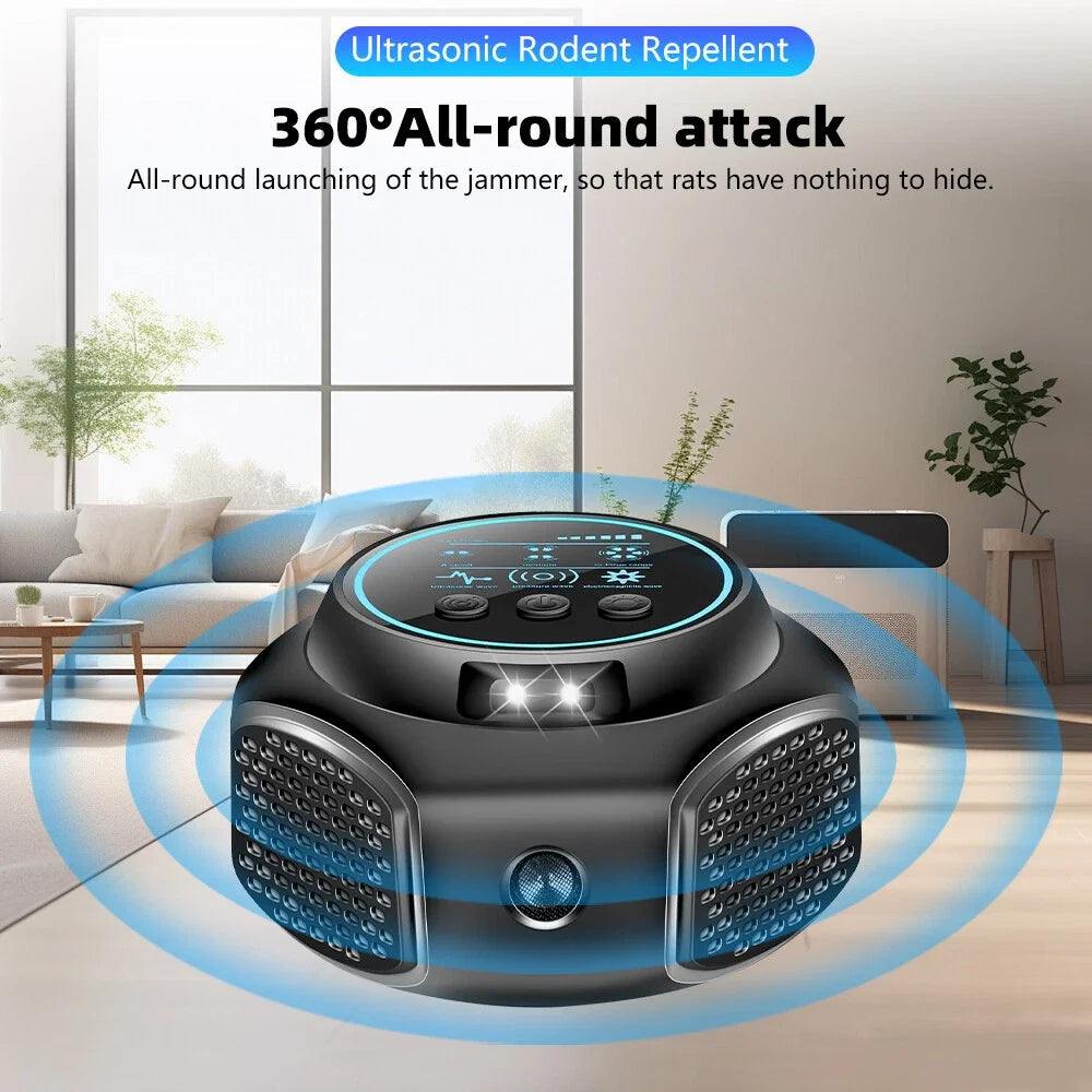 Ultrasonic Electronic Rodent Repellent 360°all-round Degrees Rat Repeller Effectively Repel Flies Cockroaches Mosquitoes