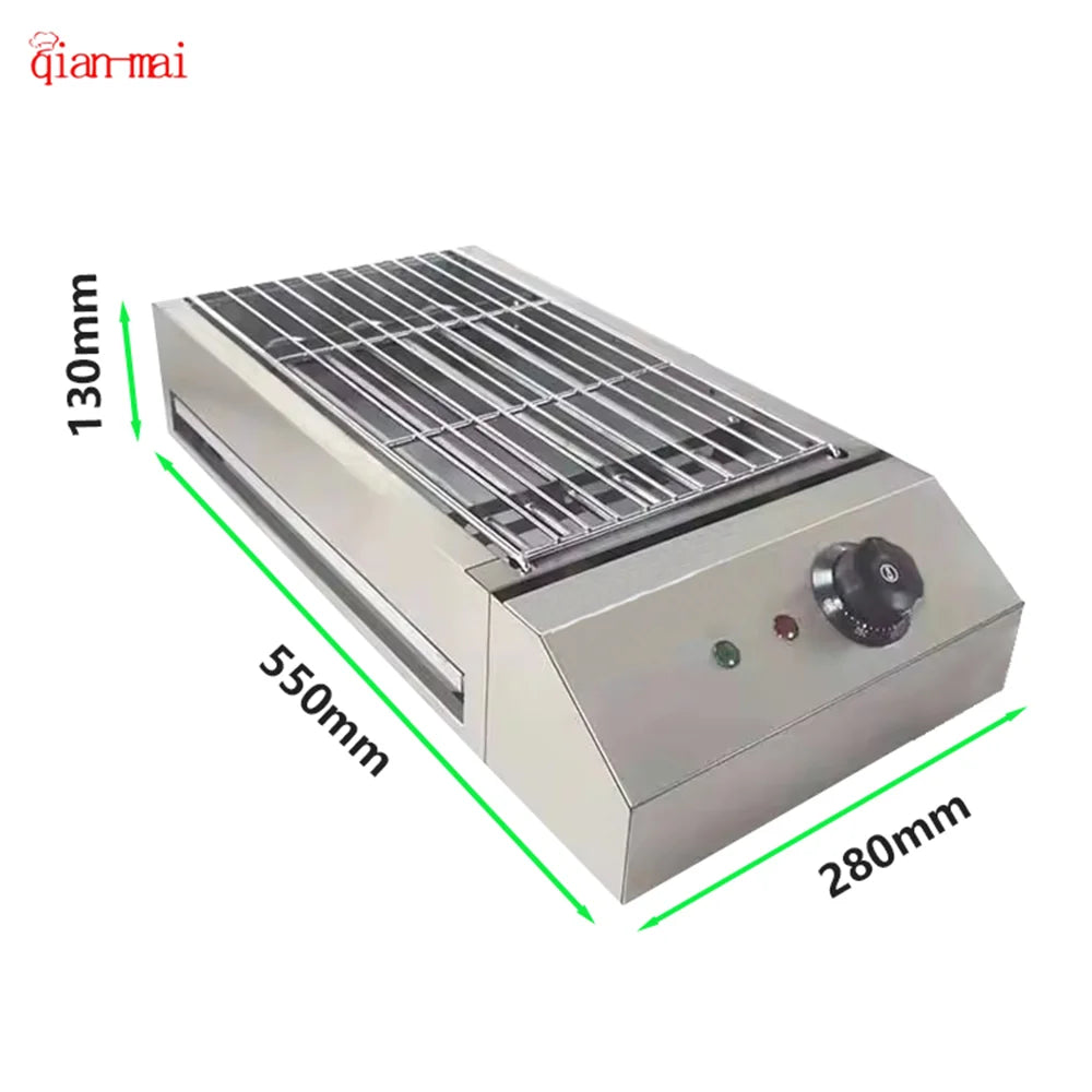 Commercial and household electric barbecue stove, smokeless barbecue, energy-saving and non stick pot, multifunctional use