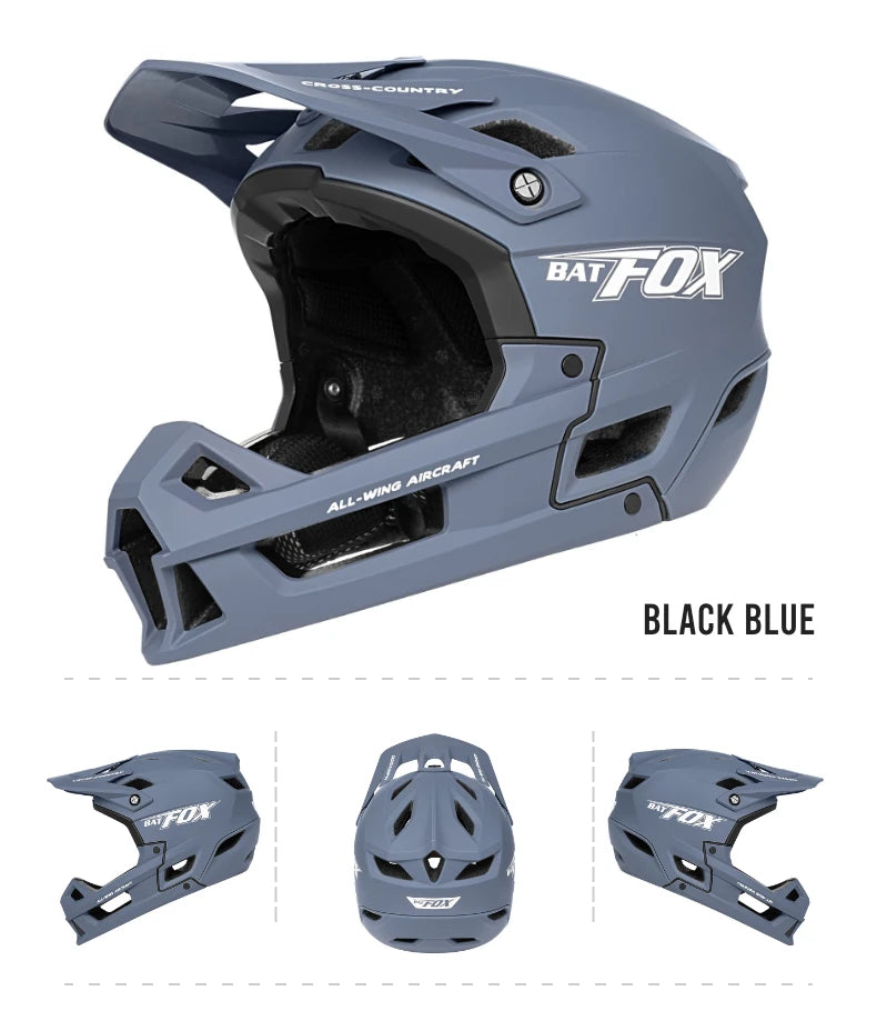Full-Face Mountain Bike Helmet – Off-Road Certified Integrally molded helmet designed for cycling safety and comfort. Ideal for mountain biking and off-road riding adventures.