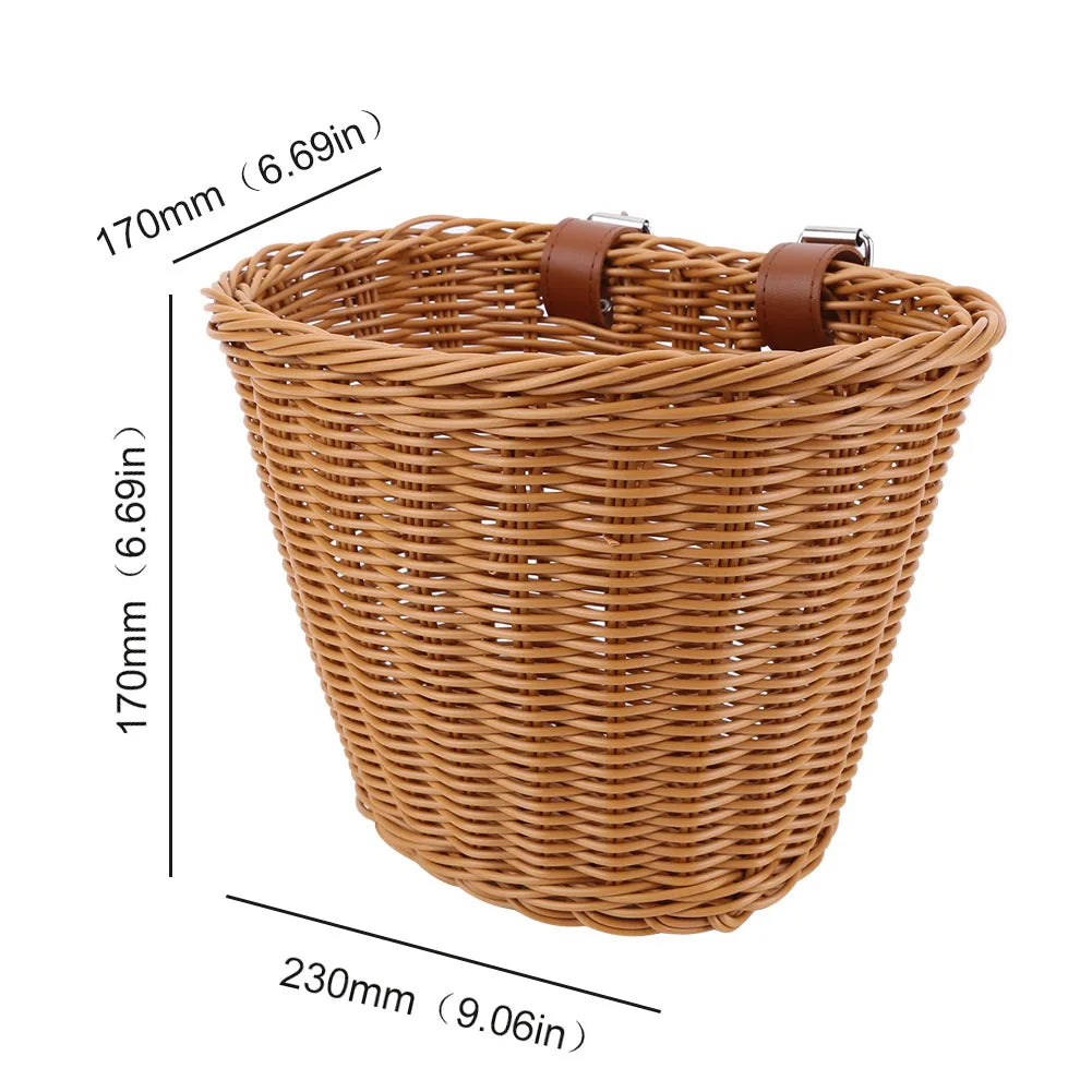 Kids Bike Basket Cycling Handlebar Pouch Bicycle Wicker Baskets Child Scooter Front Storage Basket Children Bike Carrier Bags