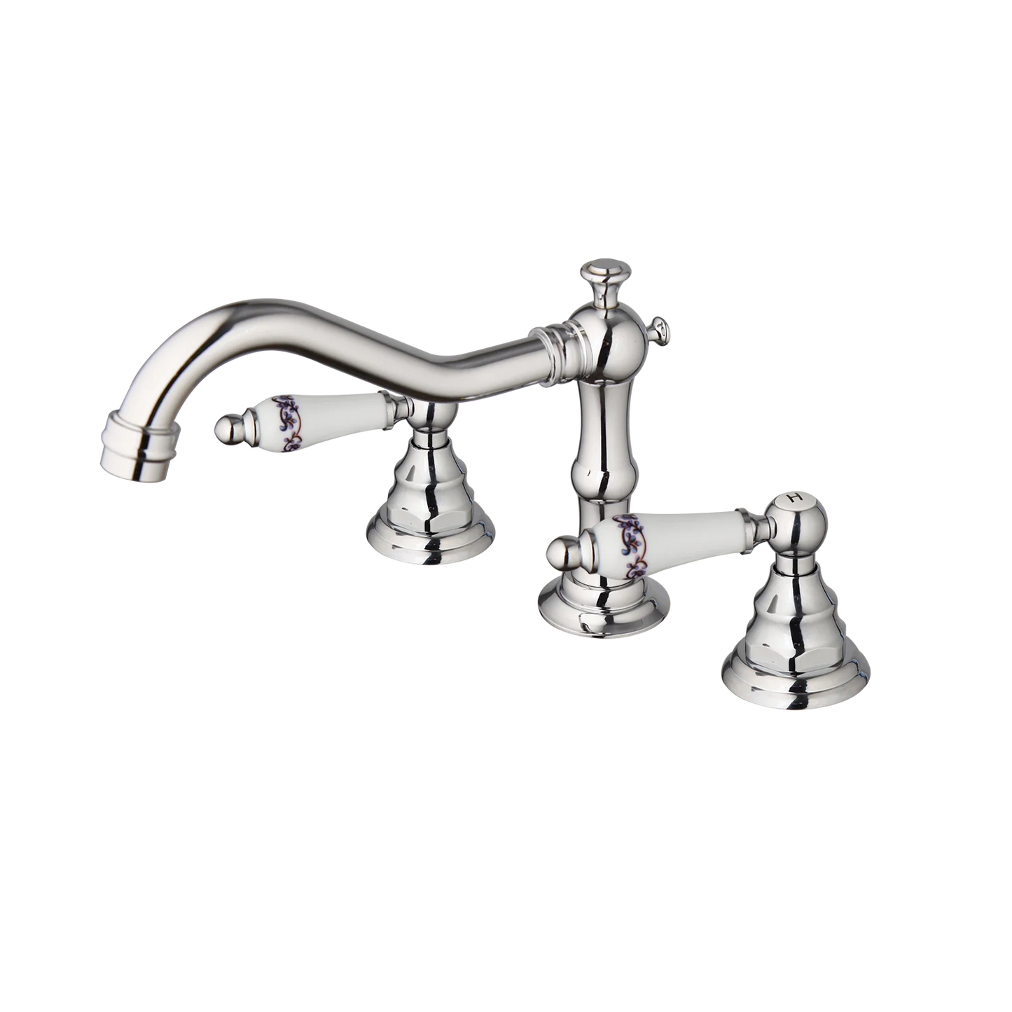 Bathroom Basin Faucet Set – Double-Handle Deck-Mounted
Includes 3-piece brass and chrome taps for hot and cold water. Stylish and durable mixer faucet set for bathtubs and sinks.