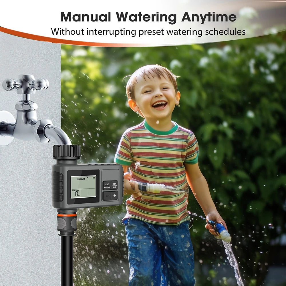 Garden Programmable Timer Misting Cooling System 360° Free-bend Misting Nozzle Adjustable Atomizer Sprayer Outdoor Watering Kits