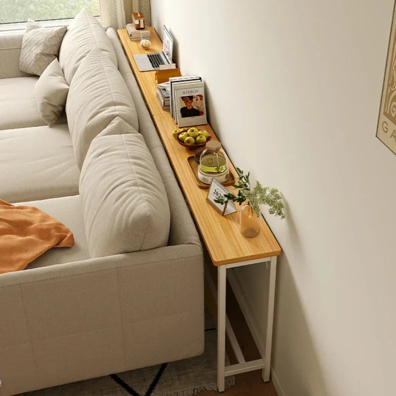 Rear Sofa Gap Table Narrow Side Table Multi-functional Living Room Long Partition Rack Bed Tail Storage Space-Saving Furniture
