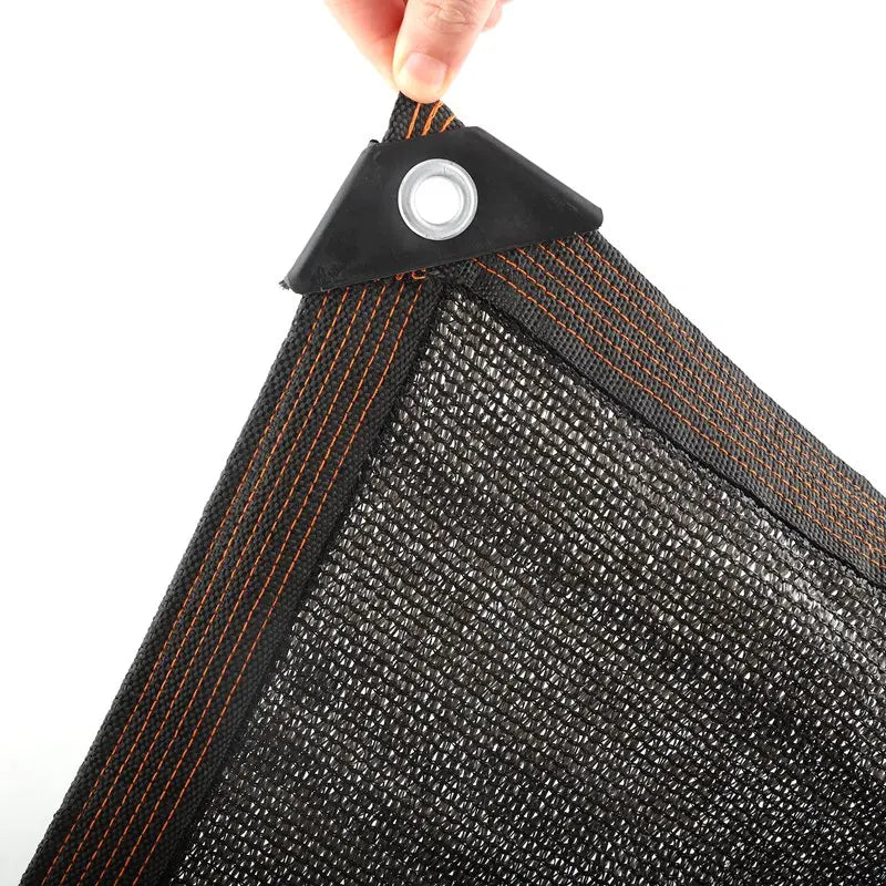 6X6m Black Shade Cloth with Grommets Sunblock Mesh Cover Anti-UV Garden Balcony Plant Sunshade Net Outdoor Greenhouse﻿﻿﻿﻿﻿﻿﻿﻿﻿﻿