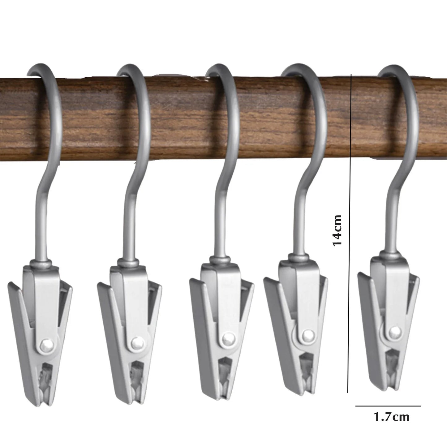 Househood Metal Hook Clips Hanging Curtain Hooks Bulldog Clips for Hanging Tablecloth Towel Clips