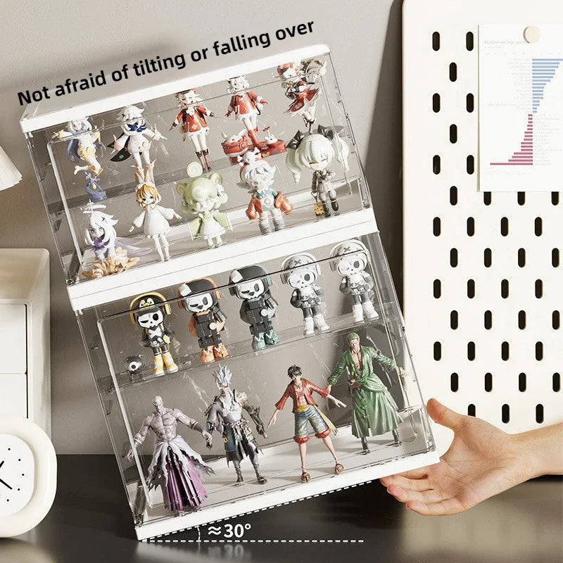 Creative Acrylic Display Cabinet for Blind Box Storage-Premium Transparent Showcase with 360° Visibility Multi-Scene Organizer