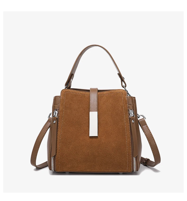 Winter Vintage Suede Leather Women’s Bag – Luxury Cowhide Design Elegant shoulder and crossbody handbag with a timeless vintage look. Soft, durable, and perfect for stylish winter wear.
