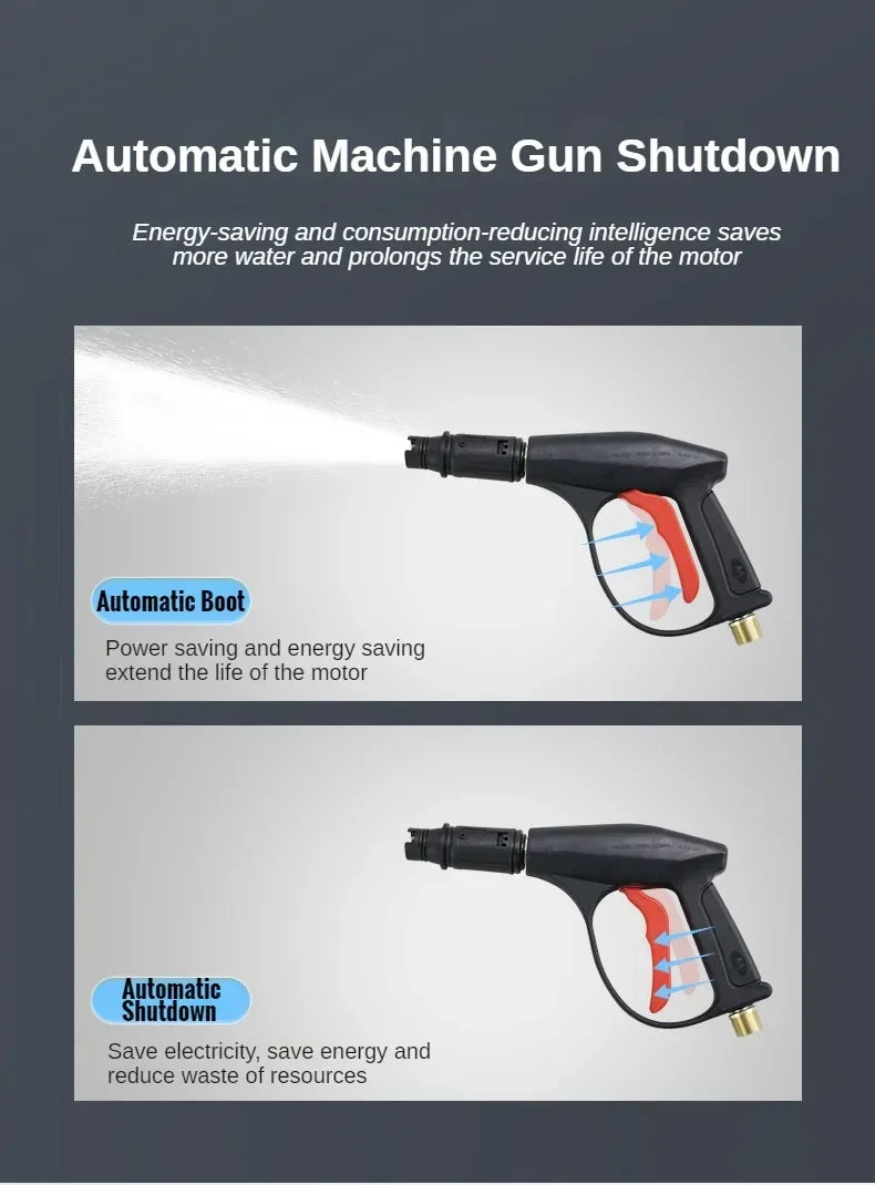 3000W Electric Pressure Washer High Power 220V/110V Car Wash Gun Home Garden Cleaning Tool with Adjustable Nozzle
