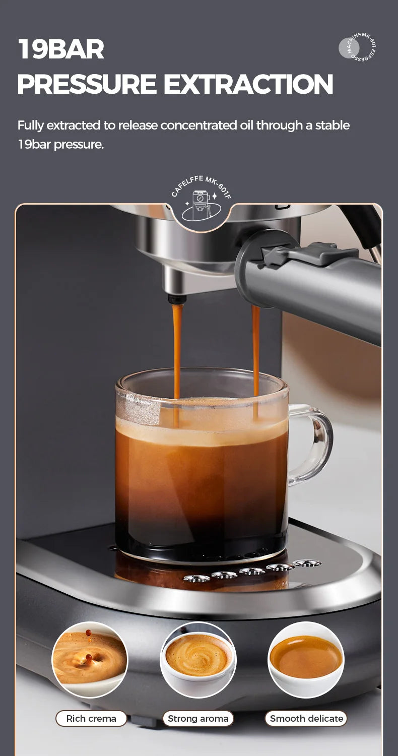 Cafelffe 4in1 Cappuccino Coffee Machine Dolce gusto Nes Capsule Espresso Maker ESE Pod Ground Gift for Lover,Dad,Mom Cafetera