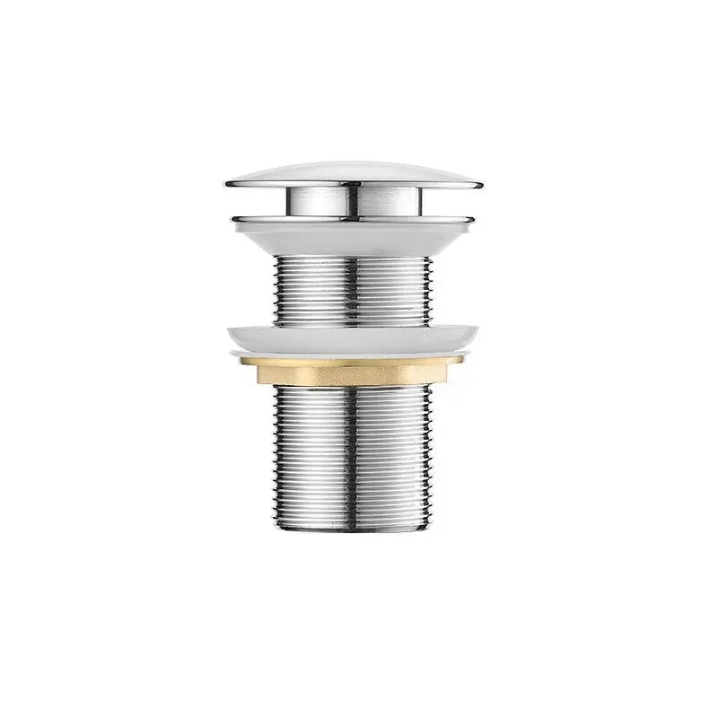 Basin Sink Drain Waste Pop Up Drain Stopper Push Button Bathroom Faucet Accessories