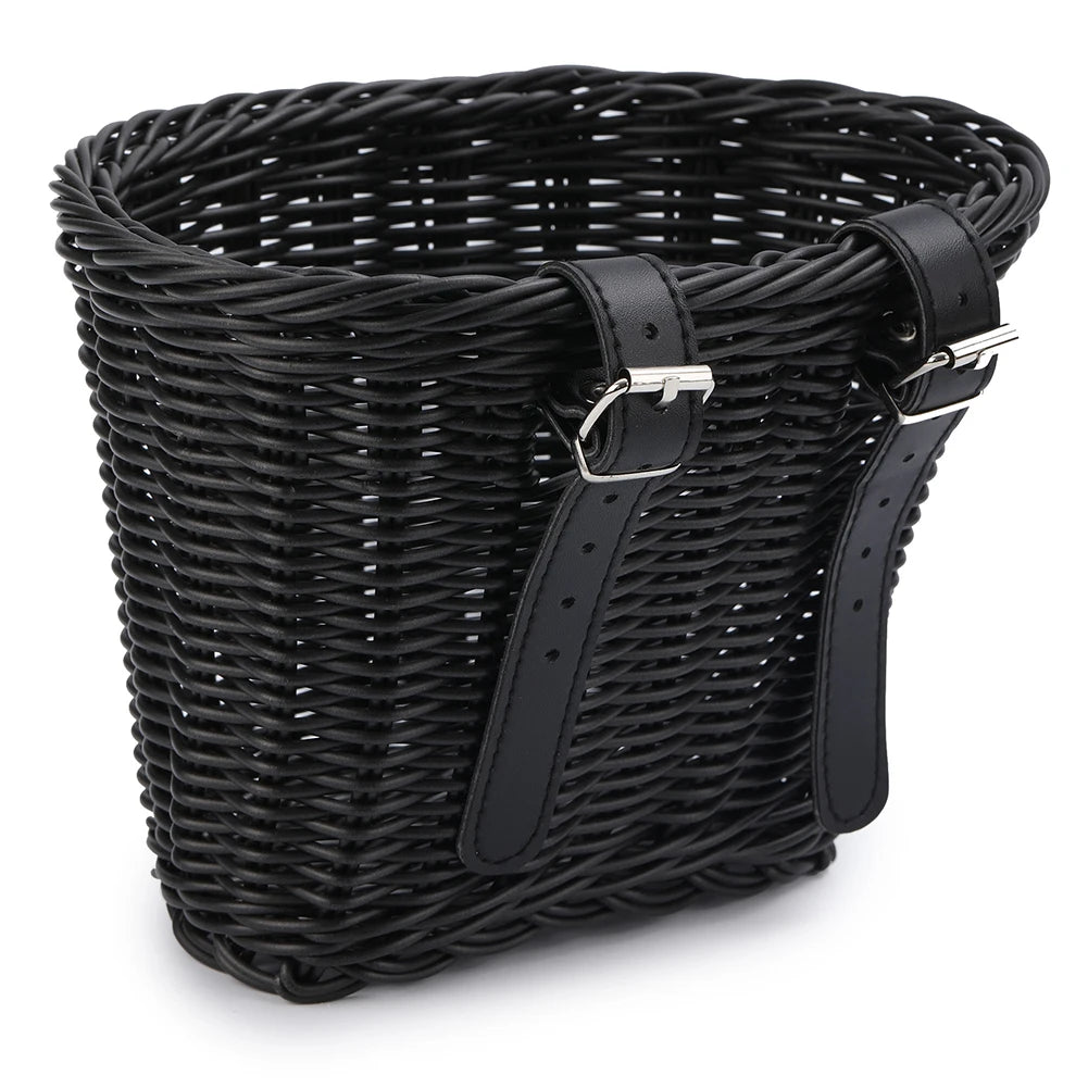 Kids Bike Basket Cycling Handlebar Pouch Bicycle Wicker Baskets Child Scooter Front Storage Basket Children Bike Carrier Bags
