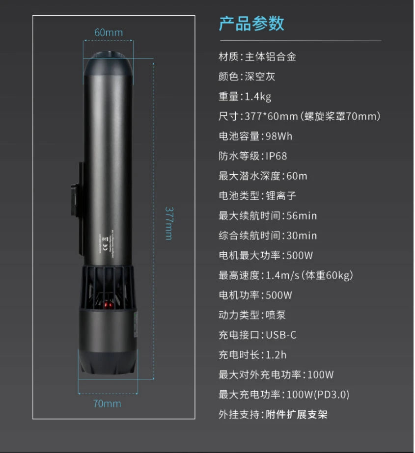 Diving Boosters Underwater Thrusters, Snorkeling, Swimming Propulsion Equipment & Accessories