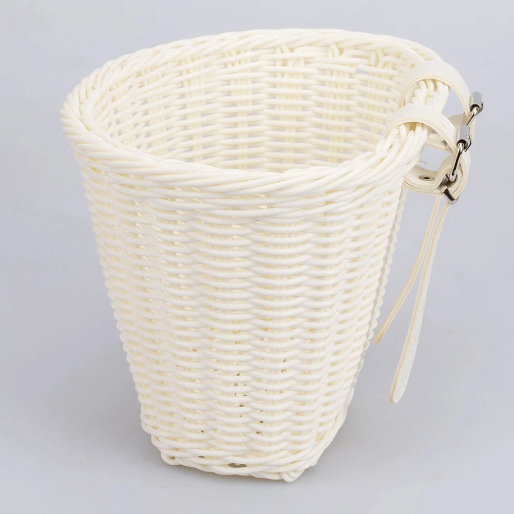 Kids Bike Basket Cycling Handlebar Pouch Bicycle Wicker Baskets Child Scooter Front Storage Basket Children Bike Carrier Bags