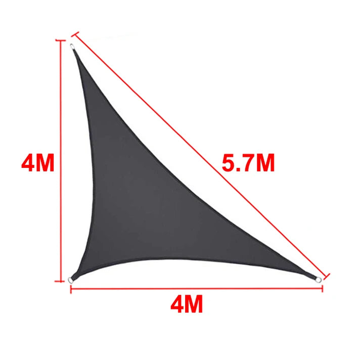Black All size Waterproof Sun Shade Sail Square Rectangle Garden Terrace Canopy Pool Shade Triangle Camp Hiking Yard Awning