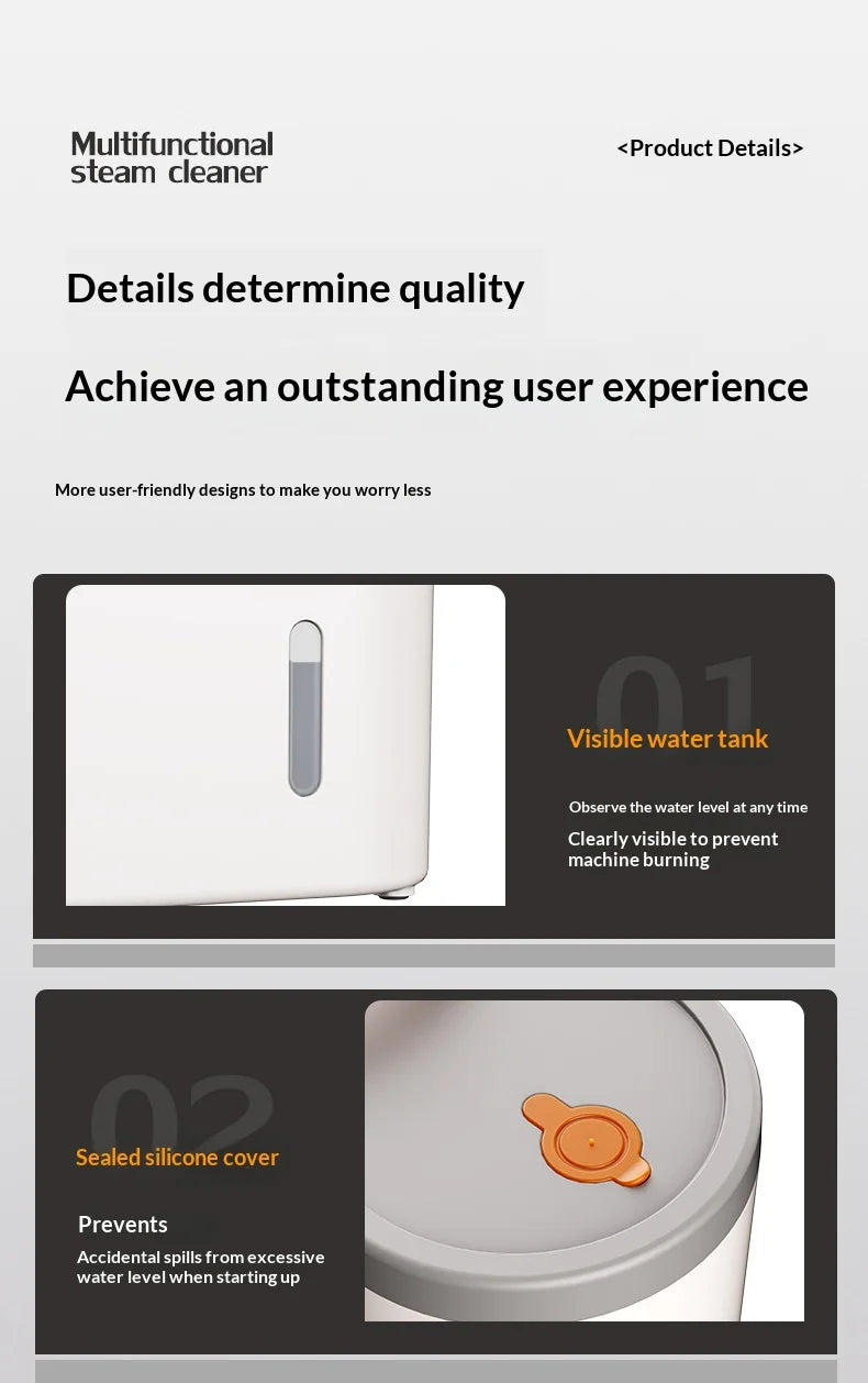 New Handheld High Temperature Steam Cleaner Kitchen Hood Cleaner for Deep Cleaning and Sanitising Electric Steam Cleaner