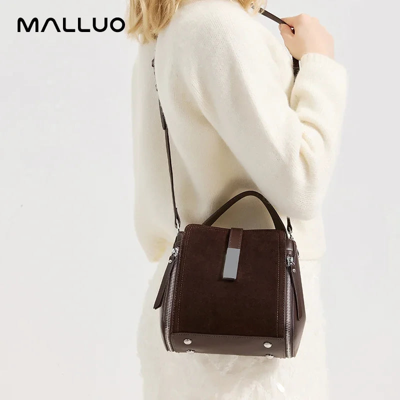 Winter Vintage Suede Leather Women’s Bag – Luxury Cowhide Design Elegant shoulder and crossbody handbag with a timeless vintage look. Soft, durable, and perfect for stylish winter wear.