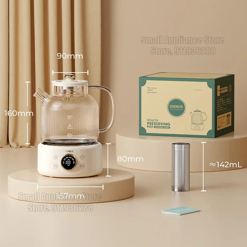 OIDIRE 220v Glass Electric Kettle Health Preserving Pot Tea Maker With Filter Reservation Temperature Adjustable Multi Cooker