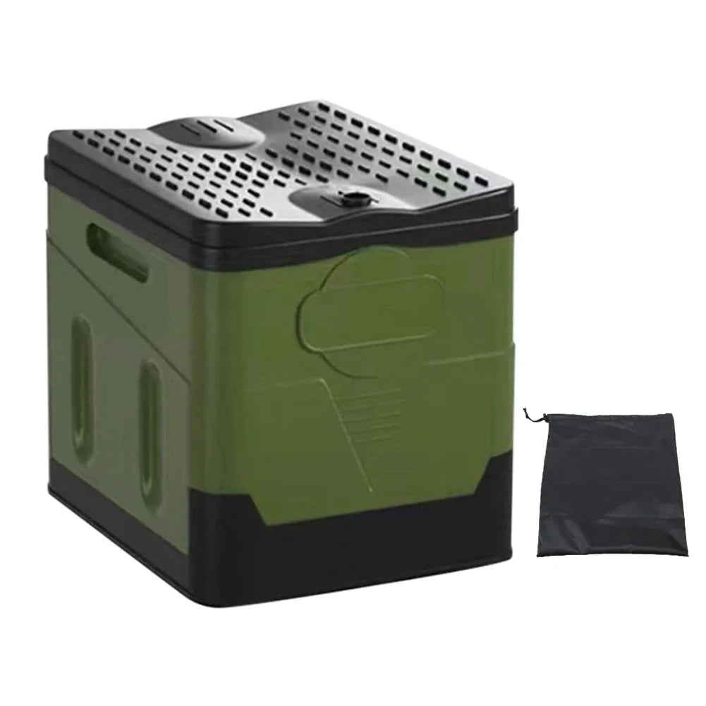 Portable Toilet Car Toilet Bucket Trash Can Travel Outdoor Camp Folding Toilet Reusable For Emergency Self-driving For Adult Kid
