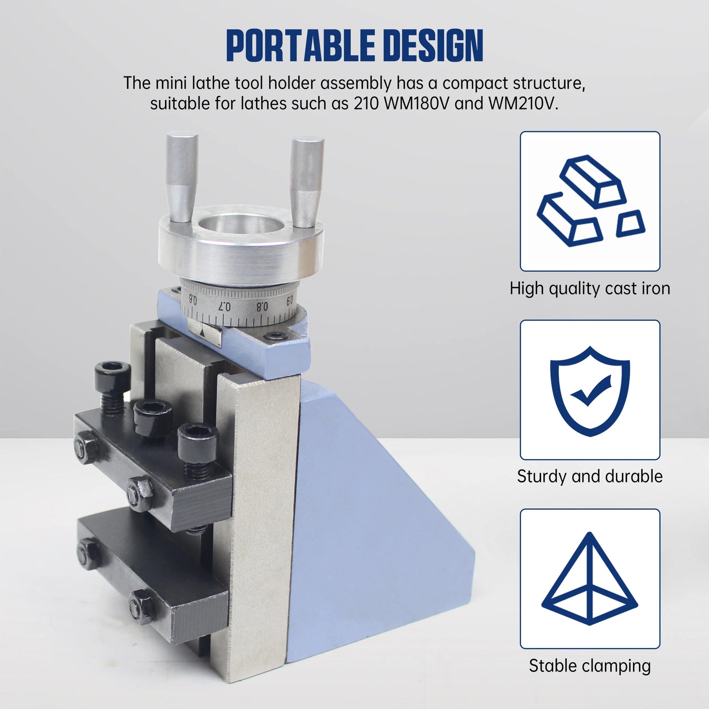 Vertical Knife Holder Vertical Slider Tool Holder For WM210V Milling Attachment Mini Lathe Accessories Part