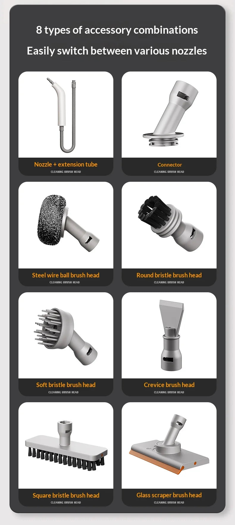 New Handheld High Temperature Steam Cleaner Kitchen Hood Cleaner for Deep Cleaning and Sanitising Electric Steam Cleaner