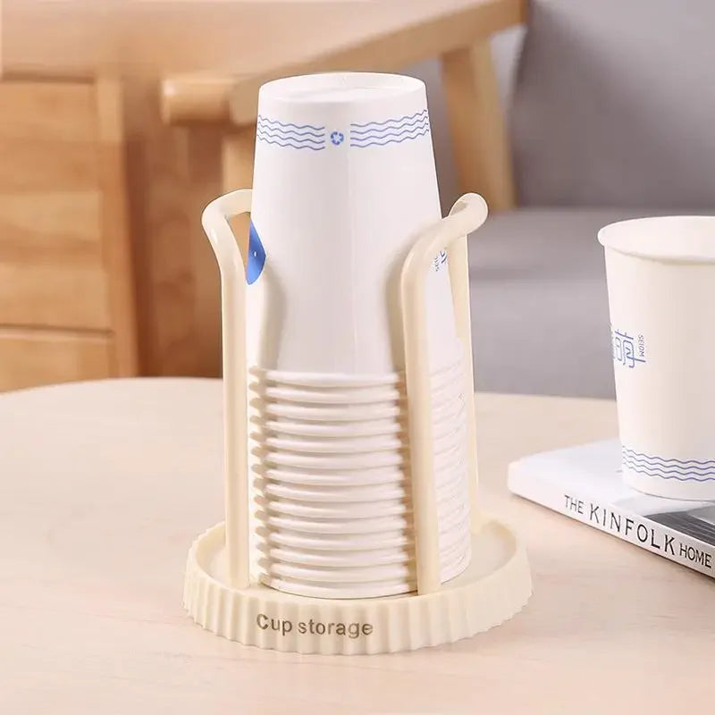 4 PACK Bathroom Cup Dispenser, Plastic Cup Holder, Disposable Cup Holder, Cup Dispenser for Restaurant, Coffee