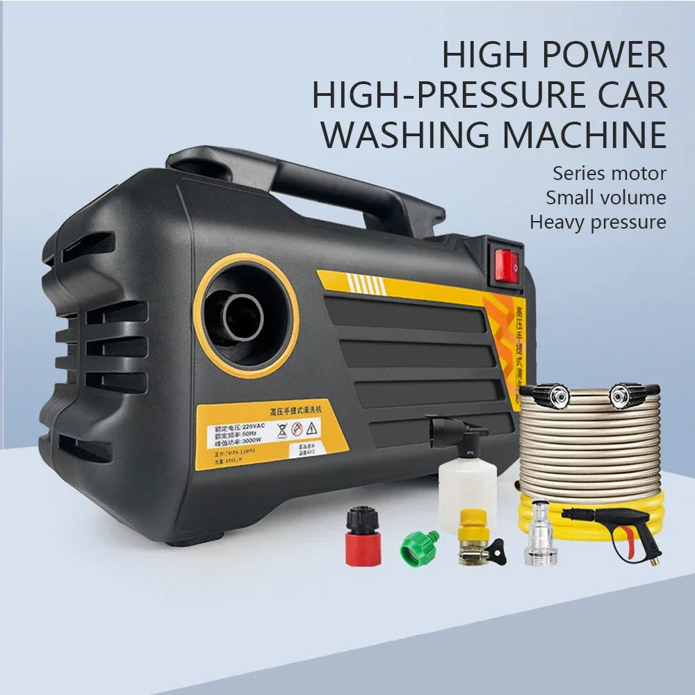 3000W Electric Pressure Washer High Power 220V/110V Car Wash Gun Home Garden Cleaning Tool with Adjustable Nozzle