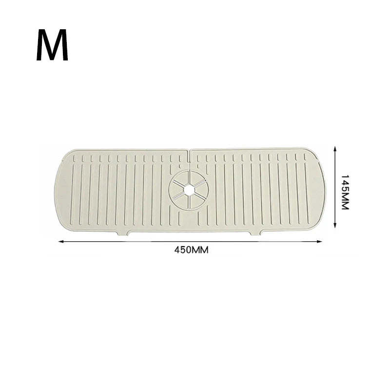 Silicone Faucet Drain Pad Kitchen Household Anti-Splash Non-Slip Faucet Pad Dry Foldable Washing Countertop Soap Non-Slip Pad