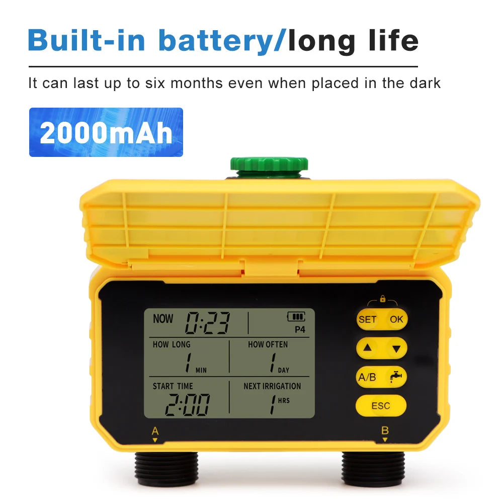 WIFI Solar Irrigation Timing Controller Smart Automatic Irrigation System for Garden Tap Valve Controller with Rain Sensor